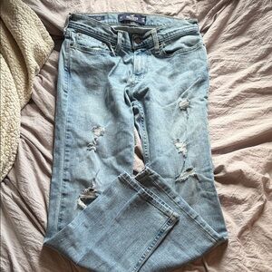 Hollister Light Blue Distressed Jeans